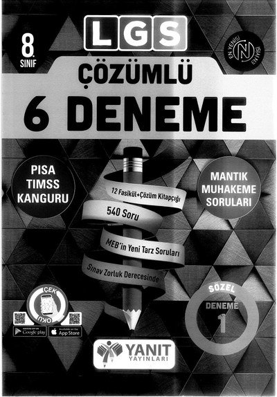 LGS ÇÖZÜMLÜ 6 DENEME MANTIK MUHAKEME SORULARI SegaCopy Fotokopi Merkezi