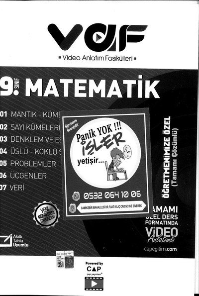 VİDEO ANLATIM FASİKÜLLERİ MATEMATİK TAMAMI ÖZEL DERS FORMATINDA