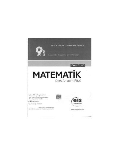 MATEMATİK DERS ANLATIM FÖYÜ SegaCopy Fotokopi Merkezi