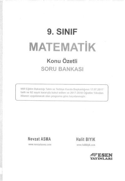MATEMATİK KONU ÖZETLİ SORU BANKASI SegaCopy Fotokopi Merkezi