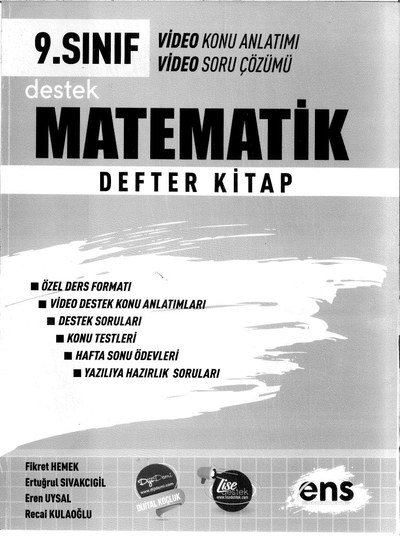 MATEMATİK DEFTER KİTAP KONU ANLATIMI