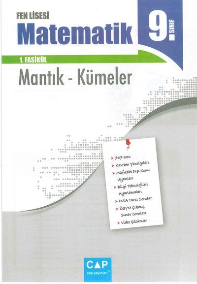 FEN LİSESİ MATEMATİK 1. FASİKÜL MANTIK - KÜMELER SegaCopy Fotokopi Merkezi