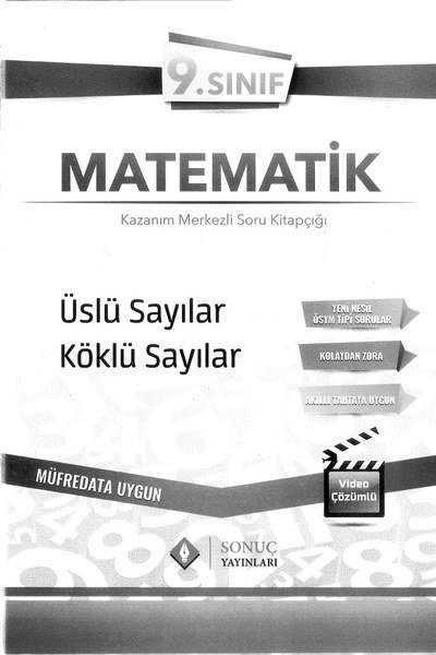 MATEMATİK KAZANIM MERKEZLİ SORU KİTAPÇIĞI ÜSLÜ SAYILAR KÖKLÜ SAYILAR SegaCopy Fotokopi Merkezi