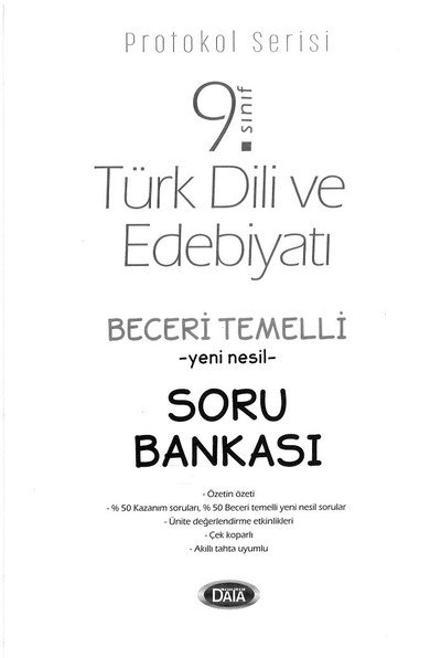 TÜRK DİLİ VE EDEBİYATI BECERİ TEMELLİ YENİ NESİL SORU BANKASI SegaCopy Fotokopi Merkezi