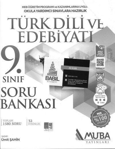 TÜRK DİLİ VE EDEBİYATI SORU BANKASI SegaCopy Fotokopi Merkezi