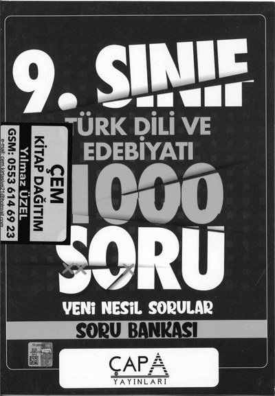 TÜRK DİLİ VE EDEBİYATI 1000 SORU YENİ NESİL SORU BANKASI SegaCopy Fotokopi Merkezi