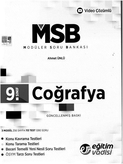 MODÜLER SORU BANKASI COĞRAFYA