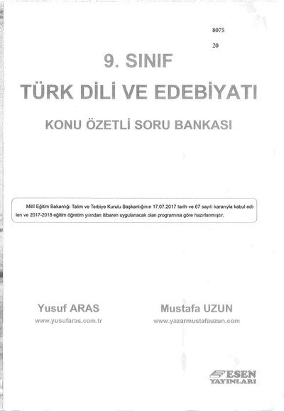 TÜRK DİLİ VE EDEBİYATI KONU ÖZETLİ SORU BANKASI SegaCopy Fotokopi Merkezi