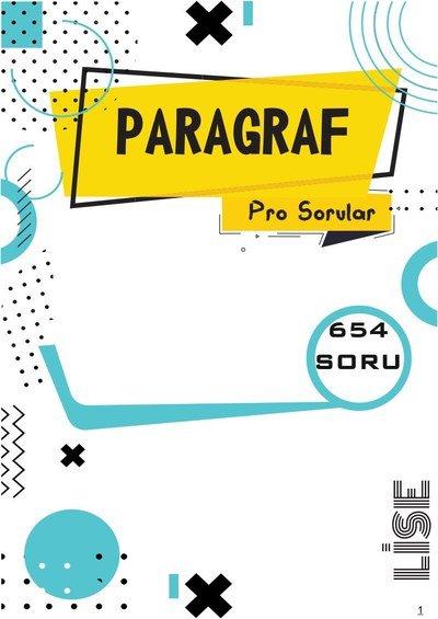 PARAGRAF SORU BANKASI 654 SORU