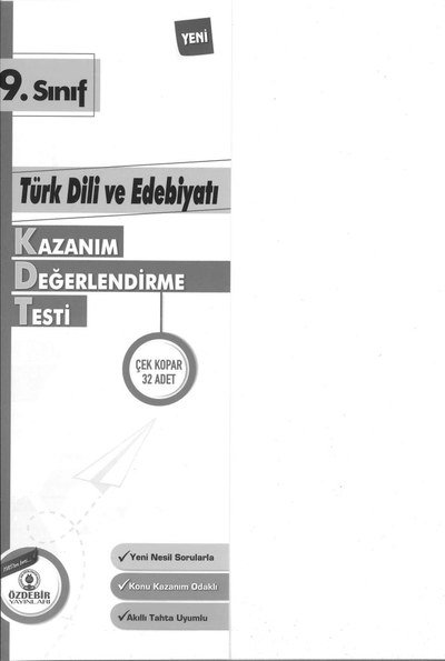 TÜRK DİLİ VE EDEBİYATI KAZANIM DEĞERLENDİRME TESTİ 32 ADET SegaCopy Fotokopi Merkezi