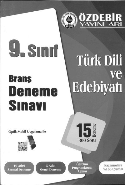 BRANŞ DENEME SINAVI TÜRK DİLİ VE EDEBİYATI 15 DENEME 300 SORU SegaCopy Fotokopi Merkezi