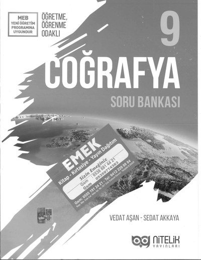 COĞRAFYA SORU BANKASI ÖĞRETME ÖĞRENME ODAKLI SegaCopy Fotokopi Merkezi