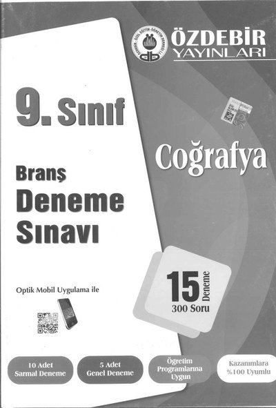 BRANŞ DENEME SINAVI COĞRAFYA 15 DENEME 300 SORU SegaCopy Fotokopi Merkezi
