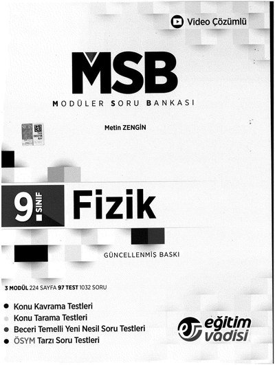 MODÜLER SORU BANKASI FİZİK GÜNCELLENMİŞ BASKI SegaCopy Fotokopi Merkezi