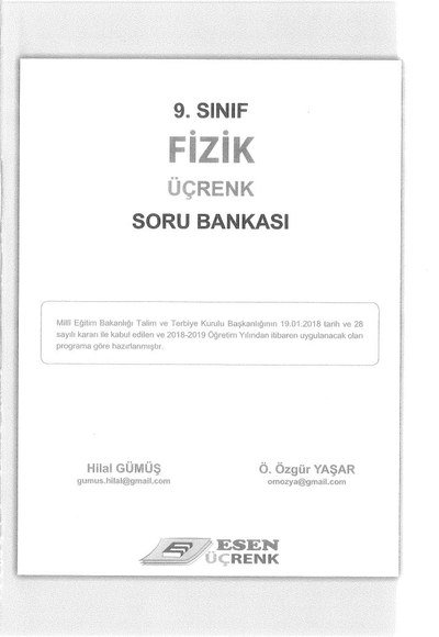 FİZİK ÜÇRENK SORU BANKASI SegaCopy Fotokopi Merkezi