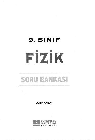 FİZİK SORU BANKASI AYDIN AKBAY SegaCopy Fotokopi Merkezi
