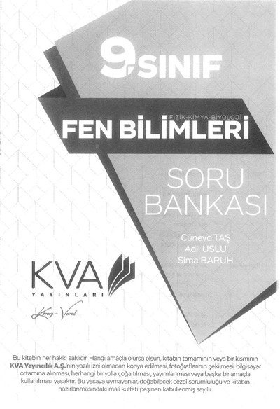 FEN BİLİMLERİ SORU BANKASI