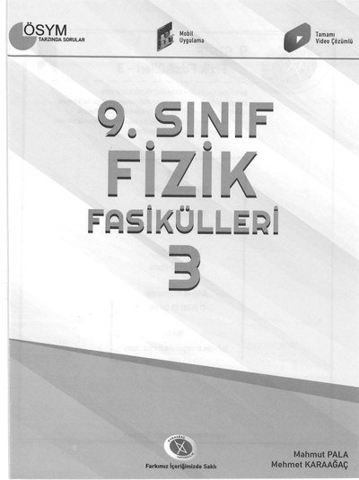 FİZİK FASİKÜLLERİ 3 ÖSYM TARZINDA SORULAR SegaCopy Fotokopi Merkezi