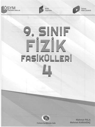 FİZİK FASİKÜLLERİ 4 ÖSYM TARZINDA SORULAR SegaCopy Fotokopi Merkezi