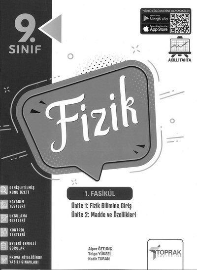 FİZİK 1. FASİKÜL FİZİK BİLİMİNE GİRİŞ MADDE VE ÖZELLİKLERİ
