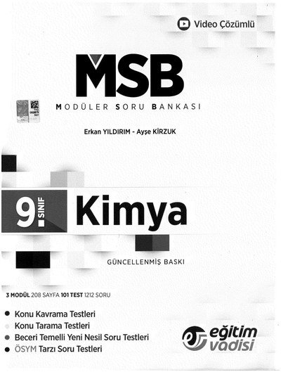 MODÜLER SORU BANKASI KİMYA GÜNCELLENMİŞ BASKI SegaCopy Fotokopi Merkezi