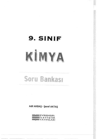 KİMYA SORU BANKASI SegaCopy Fotokopi Merkezi
