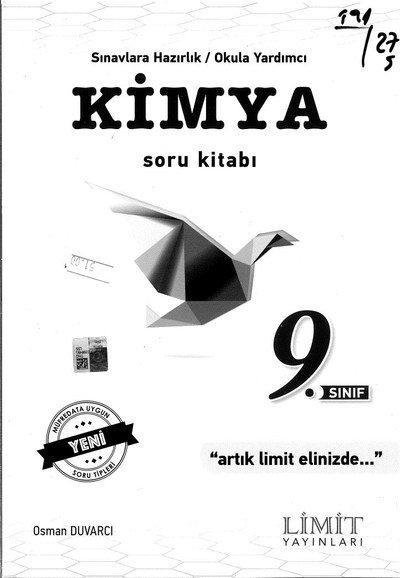 KİMYA SORU KİTABI ARTIK LİMİT ELİNİZDE SegaCopy Fotokopi Merkezi