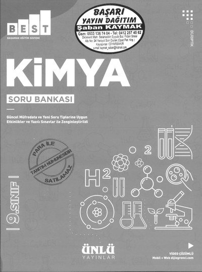 KİMYA SORU BANKASI SegaCopy Fotokopi Merkezi