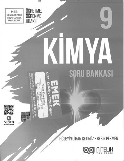 KİMYA SORU BANKASI SegaCopy Fotokopi Merkezi