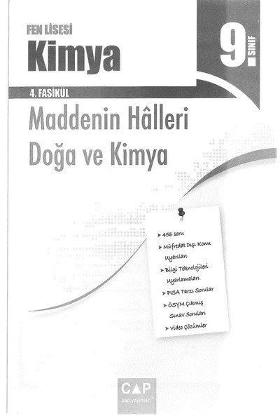 FEN LİSESİ KİMYA 4. FASİKÜL MADDENİN HALLERİ DOĞA VE KİMYA