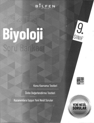 PRO & TEST BİYOLOJİ SORU BANKASI SegaCopy Fotokopi Merkezi