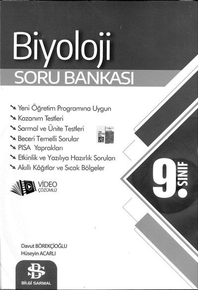 BİYOLOJİ SORU BANKASI VİDEO ÇÖZÜMLÜ SegaCopy Fotokopi Merkezi
