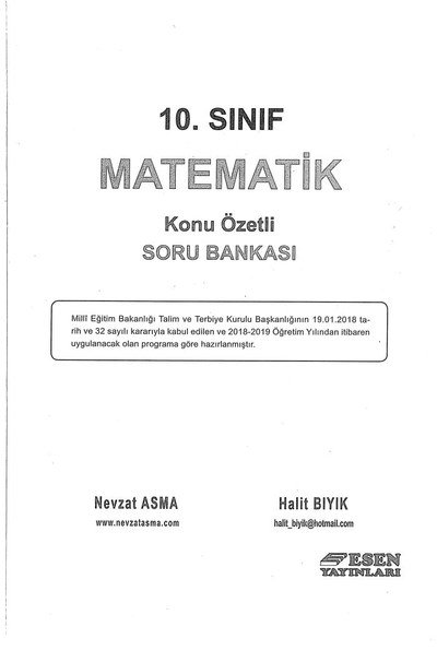 MATEMATİK KONU ÖZETLİ SORU BANKASI SegaCopy Fotokopi Merkezi