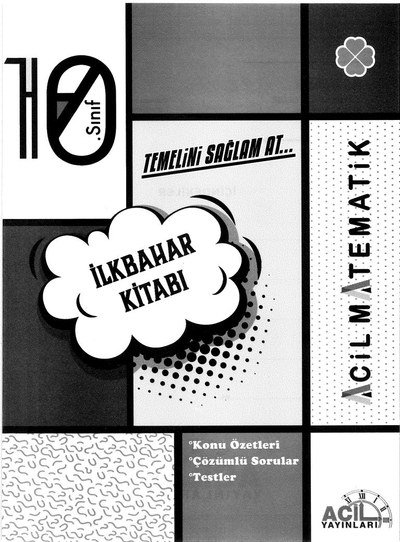 İLKBAHAR KİTABI ACİL MATEMATİK KONU ÖZETLERİ SegaCopy Fotokopi Merkezi