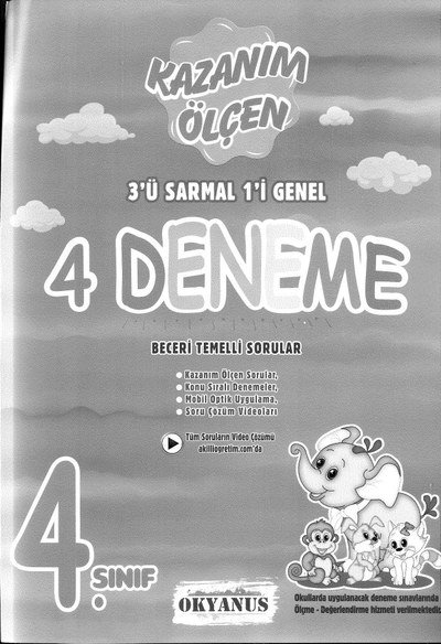 KAZANIM ÖLÇEN 4 DENEME SegaCopy Fotokopi Merkezi