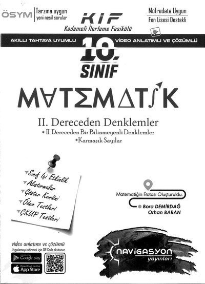 MATEMATİK 2. DERECEDEN DENKLEMLER