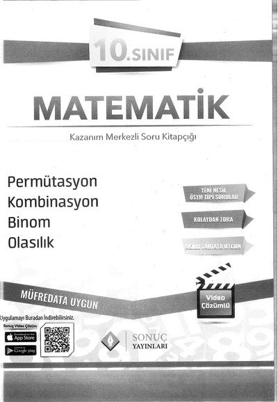 MATEMATİK PERMÜTASYON KOMBİNAYON BİNOM OLASILIK SegaCopy Fotokopi Merkezi