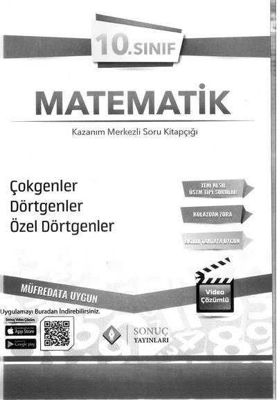 MATEMATİK ÇOKGENLER DÖRTGENLER ÖZEL DÖRTGENLER SegaCopy Fotokopi Merkezi