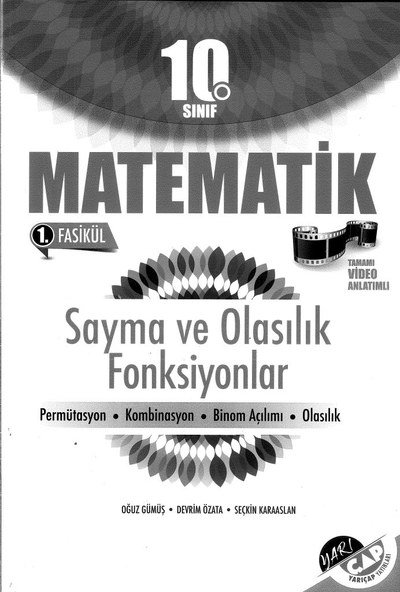 MATEMATİK 1. FASİKÜL SAYMA VE OLASILIK FONKSİYONLAR SegaCopy Fotokopi Merkezi