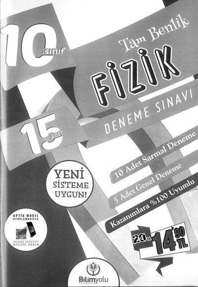 15 ADET DENEME SINAVI FİZİK TAM BENLİK SegaCopy Fotokopi Merkezi