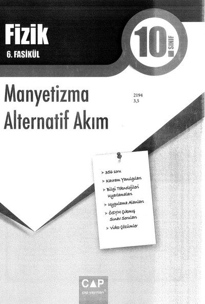 FİZİK 6. FASİKÜL MANYETİZMA ALTERNATİF AKIM