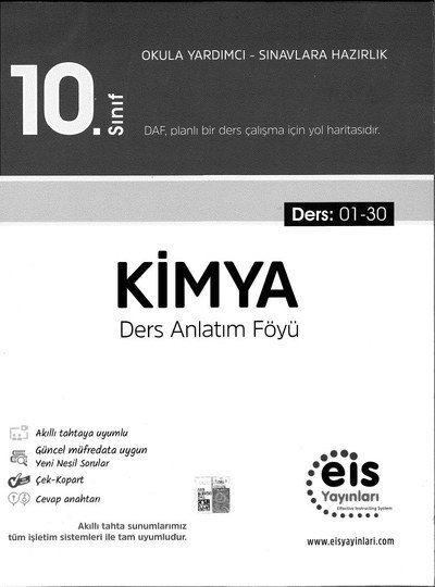 KİMYA DERS ANLATIM FÖYÜ SegaCopy Fotokopi Merkezi