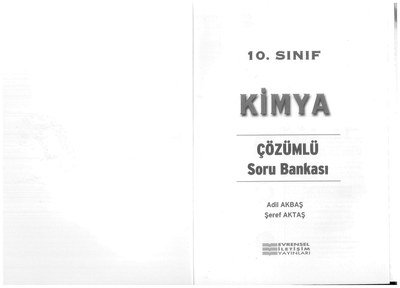 KİMYA ÇÖZÜMLÜ SORU BANKASI SegaCopy Fotokopi Merkezi