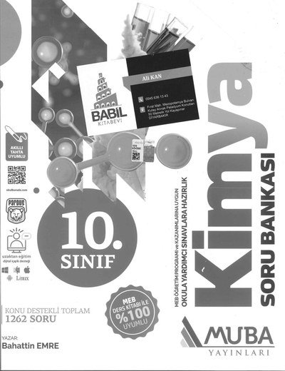 KONU DESTEKLİ TOPLAM 1262 SORU KİMYA SegaCopy Fotokopi Merkezi