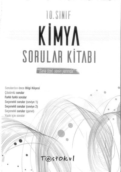 KİMYA SORULAR KİTABI SANA ÖZEL SENİN YANINDA SegaCopy Fotokopi Merkezi