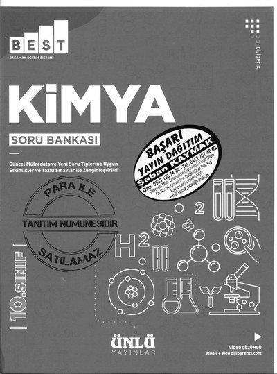 KİMYA SORU BANKASI SegaCopy Fotokopi Merkezi