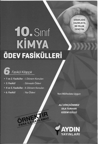 KİMYA ÖDEV FASİKÜLLERİ 6 FASİKÜL KİTAPÇIK SegaCopy Fotokopi Merkezi