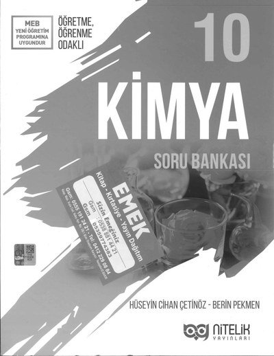 KİMYA SORU BANKASI SegaCopy Fotokopi Merkezi