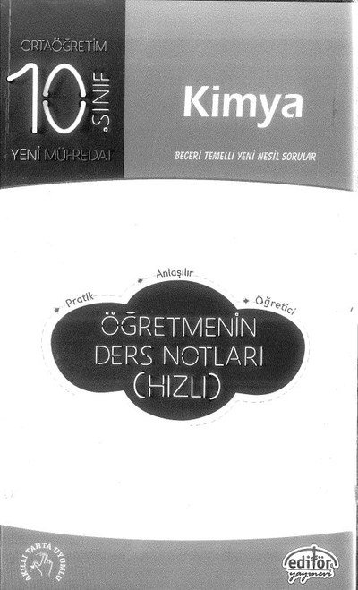 KİMYA ÖĞRETMENİN DERS NOTLARI (HIZLI) SegaCopy Fotokopi Merkezi