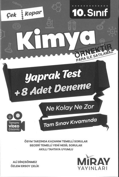 KİMYA YAPRAK TEST +8 ADET DENEME SegaCopy Fotokopi Merkezi